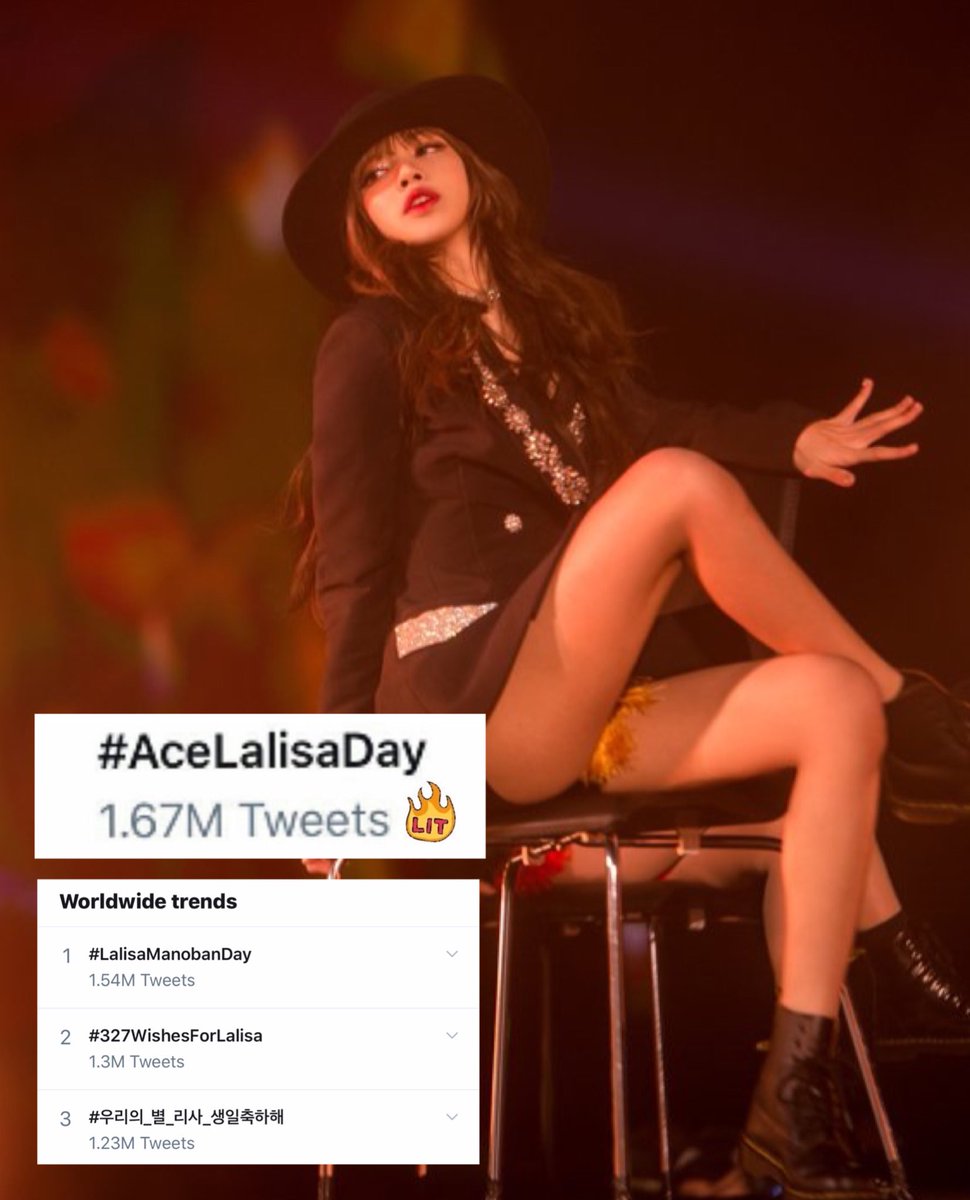 Lisa is the first female kpop idol to have a bday hashtag with more than 1M tweets.