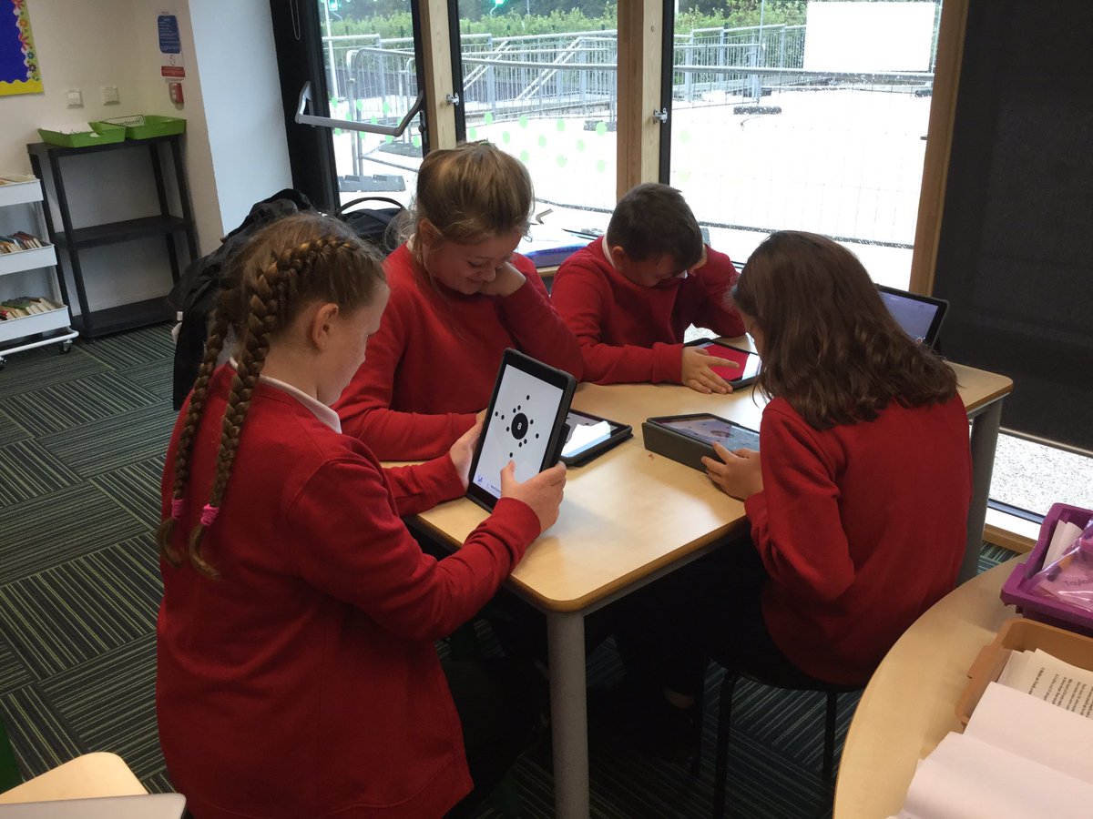 SchoolHillside1's tweet photo. #P7LHillside are enjoying their first Treat as a reward for filling their marble jar. Itโs a Tech treat as voted most popular. Well done #P7L for all their hard work. ๐ https://t.co/fAuvRn7Zkx