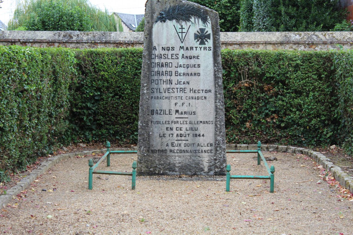Hector Sylvestre, André Chasles, Jacques et Bernard Girard, Jean Pothin et Marius Bazile are shot by the Germans and buried in a mass grave. 5 days later, Verneuil is liberated.