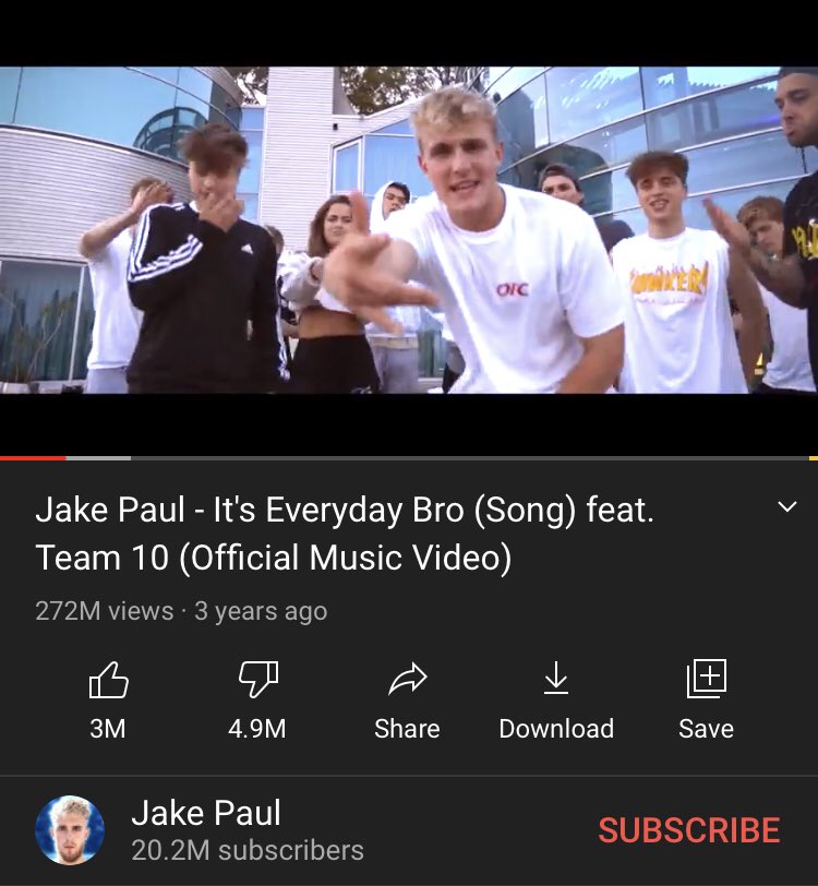 Stuff That Is Lower Than The Emoji Movie On Twitter Jake Paul It S Everyday Bro Has More Dislikes Than The Emoji Movie Trailer - everyday bro jake paul roblox id