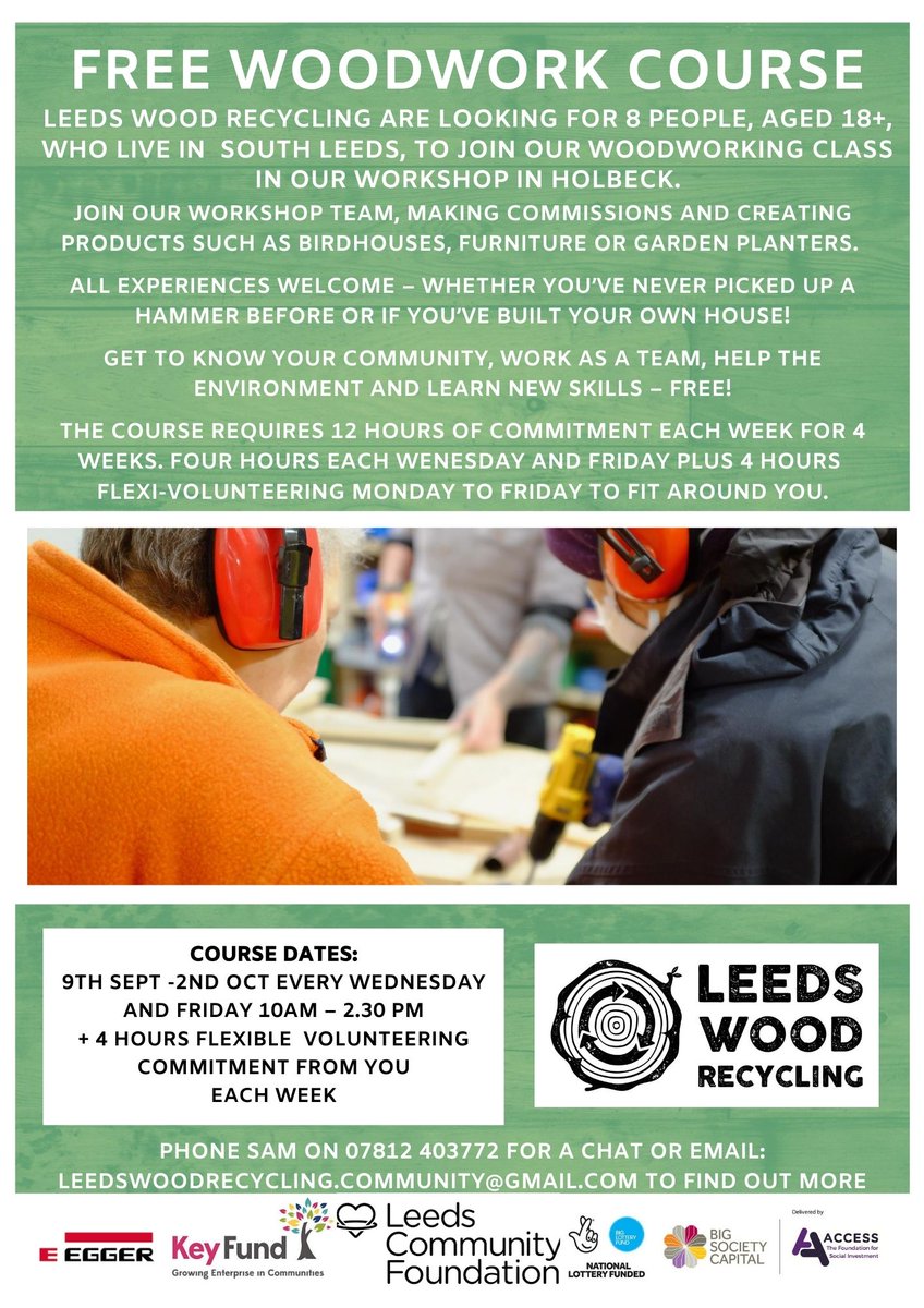 We have a few places left!!! @SLeedsMumbler @SLShares @southleedshub @SouthLeedsMedia @SLRadio @shine_leeds @TTSLeeds @beestonholbeck @holbeckwmc @TalkingHolbeck @HolbeckTogether @LOVEHOLBECK @beestonholbeck @YourSpaceLeeds @BSLPrimary @valyouleeds @AllotmentsLeeds @InkwellArts