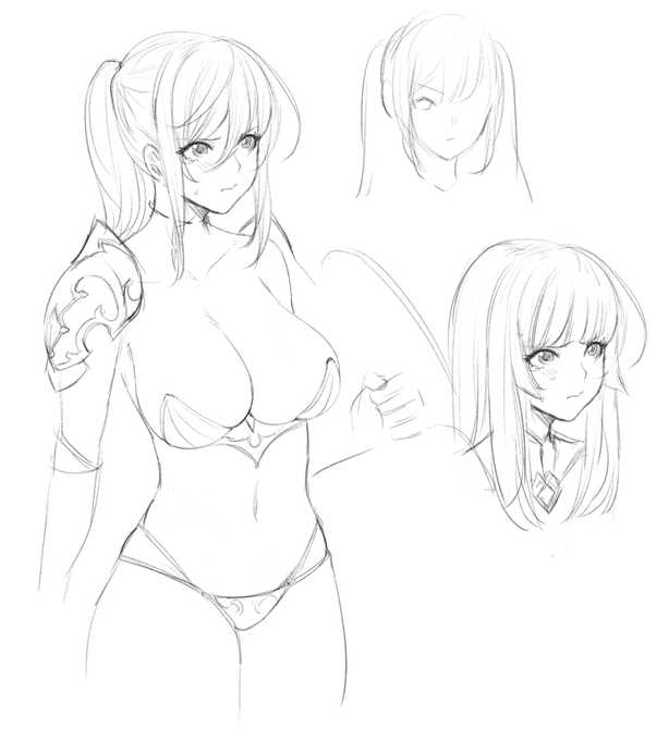 久々にファンタジーをデザインするから、服装まあったくぴんと来ない…😫 