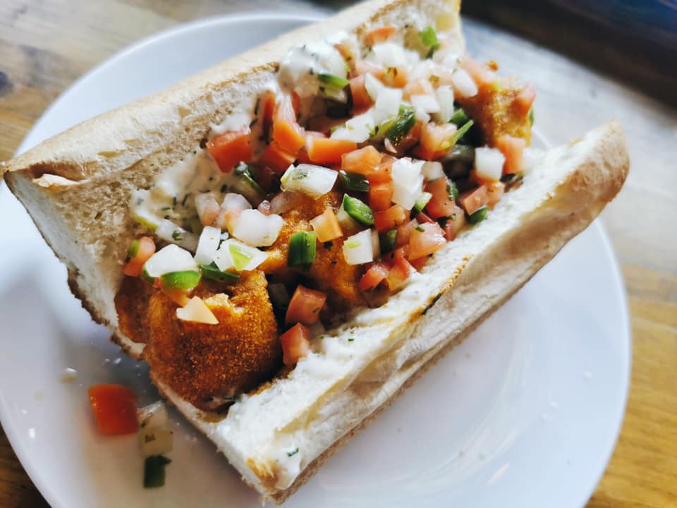 For our vegan diners, we’ve made the Vegan Po Boy a permanent item on our menu! 🌱 This dish features Cajun spiced fried tofu, remoulade, pico de Gallo, and lettuce served on a soft white bun! #kwawesome #explorewr #waterlooregion #uptownwaterloo #foodie