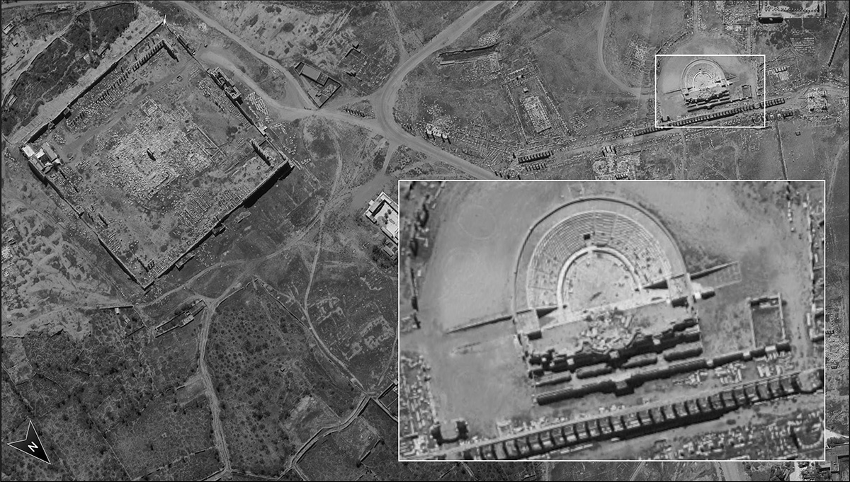ElbitSystemsLtd's tweet photo. First Photos from Elbit Systems’ space camera on-board Ofek 16 Satellite. The images show the ‘Tadmor’ world heritage site in Syria.
#Ofek16 is equipped with a high-quality camera developed and manufactured by Elbit Systems. 
Photos credit: @Israel_MOD https://t.co/qdNvlQbRAf