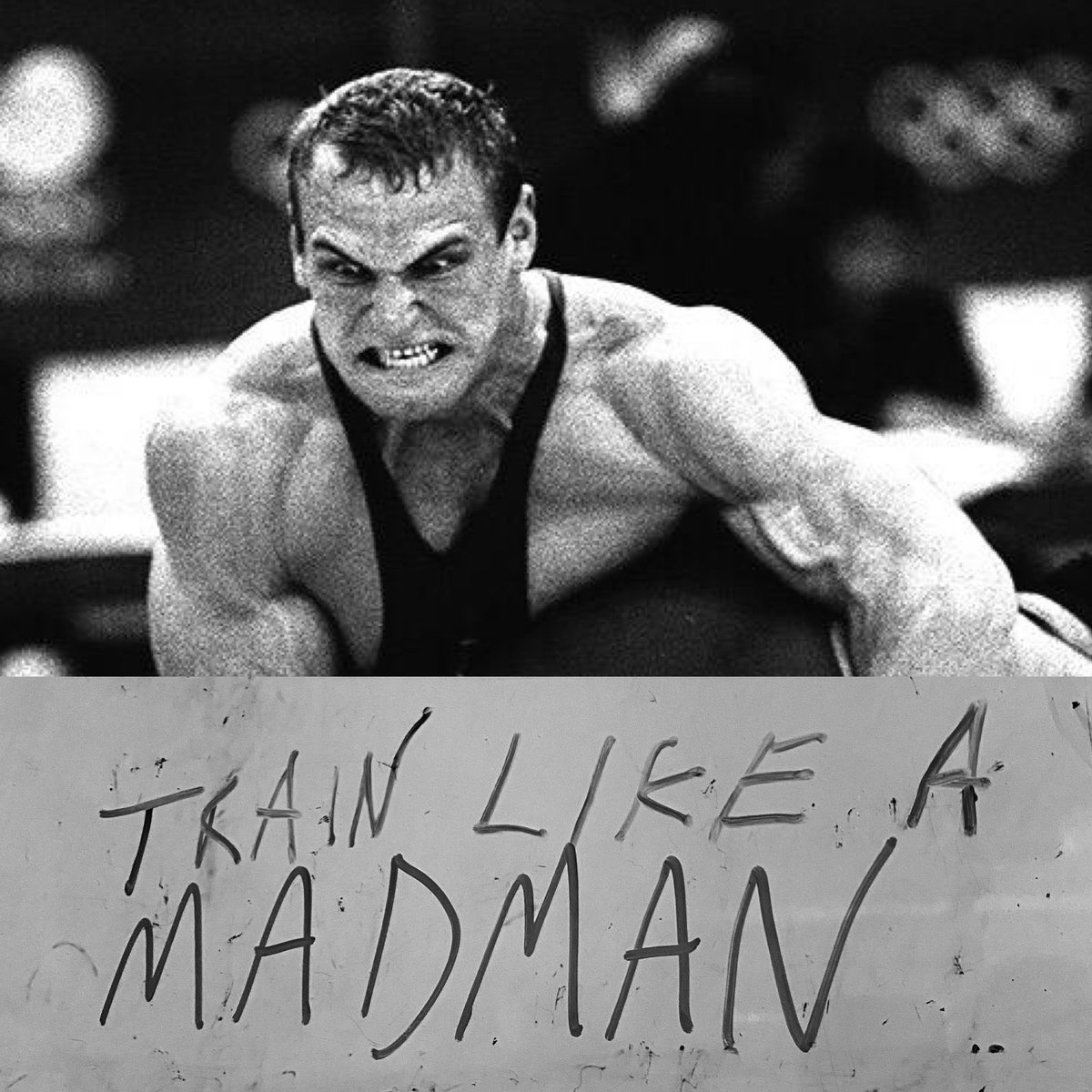 jockowillink's tweet image. Aftermath. Note from my son on the whiteboard in the garage gym via Aleksandr Karelin. 
Good advice.