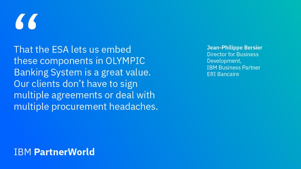 IBMPartners's tweet image. Read how leveraging #ESA from IBM #ERIBancare made its OLYMPIC Banking System available within the public IBM Cloud to customize processes and workflows for meeting variable business practices and regulations.  ibm.co/3iVmnU6 #BuildWithIBM ibm.co/30rCjHl