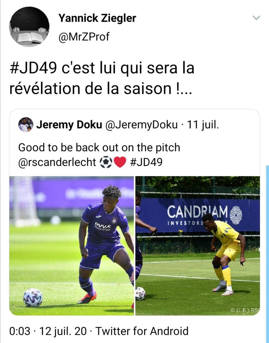 MrZProf's tweet photo. @JeremyDoku @BelRedDevils "Je l'ai dit bordel"! #JD49 Bien jouรฉ ! https://t.co/nPu9m2W1DG