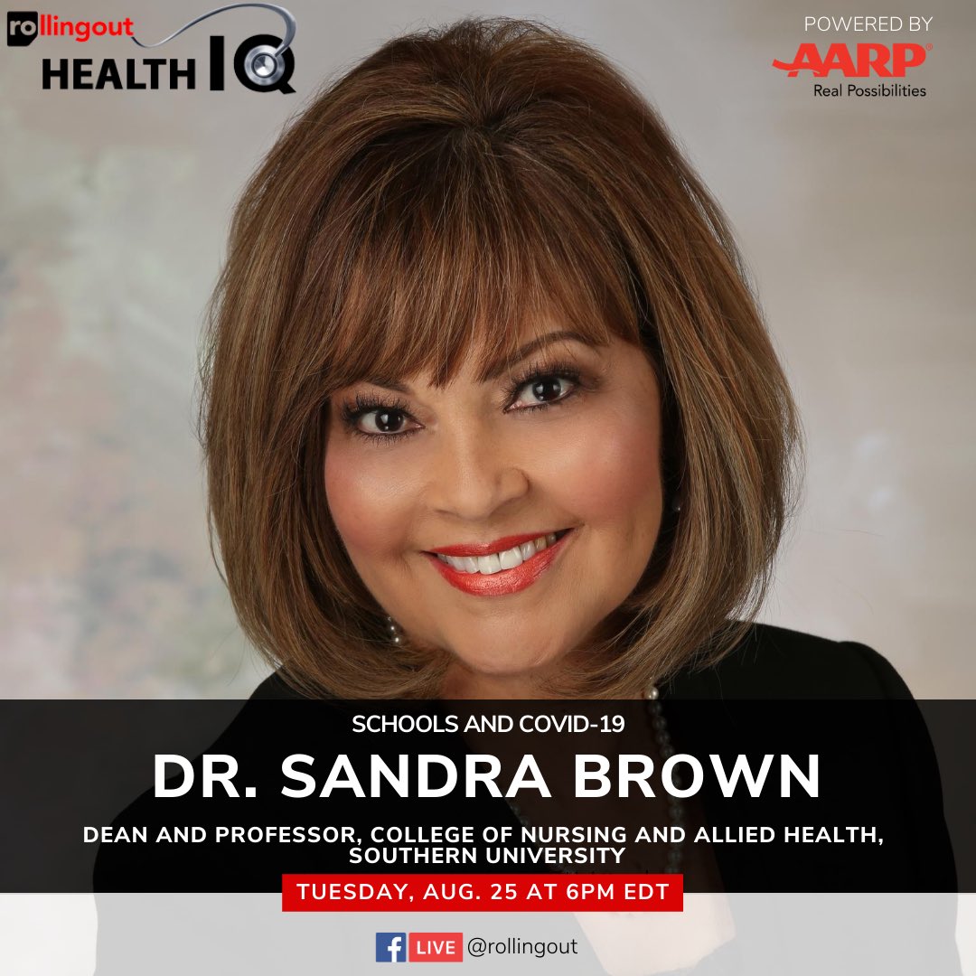 Join us tonight for a webisode on <a href="/RollingOut/">Rolling Out</a> Health IQ w/ <a href="/SouthernU_BR/">Southern University</a>’s Dr. Sandra Brown on School and COVID-19. The <a href="/Campaign4Action/">Campaign For Action</a> has worked with the school of #nursing on our mentor training work and we are excited to see #nurses take part in this important conversation!