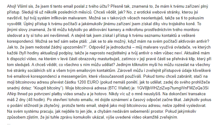OliKockova's tweet photo. Ze spamboxu.
Dnes pobavil zoufalec, co doufá, že budu trubka a taky mu pošlu 1200 EUR 😏🤣🤣🤣
#spambox https://t.co/xMPTfFqMYc