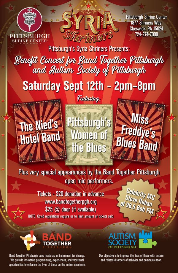 Moondog's (@moondogspub) on Twitter photo Sept. 12, 2-8PM: Benefit Concert for <a href="/BandTogetherPGH/">Band Together</a> & <a href="/Aut2knowpgh/">Autism-Pittsburgh</a> with <a href="/NiedsHotelBand/">The Nieds Hotel Band</a> Pgh. Women of the Blues & <a href="/missfreddye17/">Miss Freddye</a> hosted by Steve Rohan of @BOBFM961 <a href="/SyriaShriners/">Webmaster</a> <a href="/JventoM/">John Vento Music</a> Adv tix at bandtogetherpgh.org Sept. 12, 2-8PM: Benefit Concert for <a href="/BandTogetherPGH/">Band Together</a> & <a href="/Aut2knowpgh/">Autism-Pittsburgh</a> with <a href="/NiedsHotelBand/">The Nieds Hotel Band</a> Pgh. Women of the Blues & <a href="/missfreddye17/">Miss Freddye</a> hosted by Steve Rohan of @BOBFM961 <a href="/SyriaShriners/">Webmaster</a> <a href="/JventoM/">John Vento Music</a> Adv tix at bandtogetherpgh.org