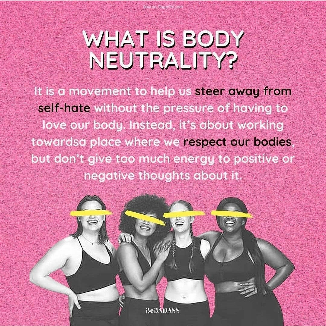 dani i.c.🏳‍🌈 on Twitter: "Ayer descubrí el Body Neutrality y cómo esto es  mejor que el Body Positivity, y me convenció. Quizás haya días que te guste  tu cuerpo y otros que