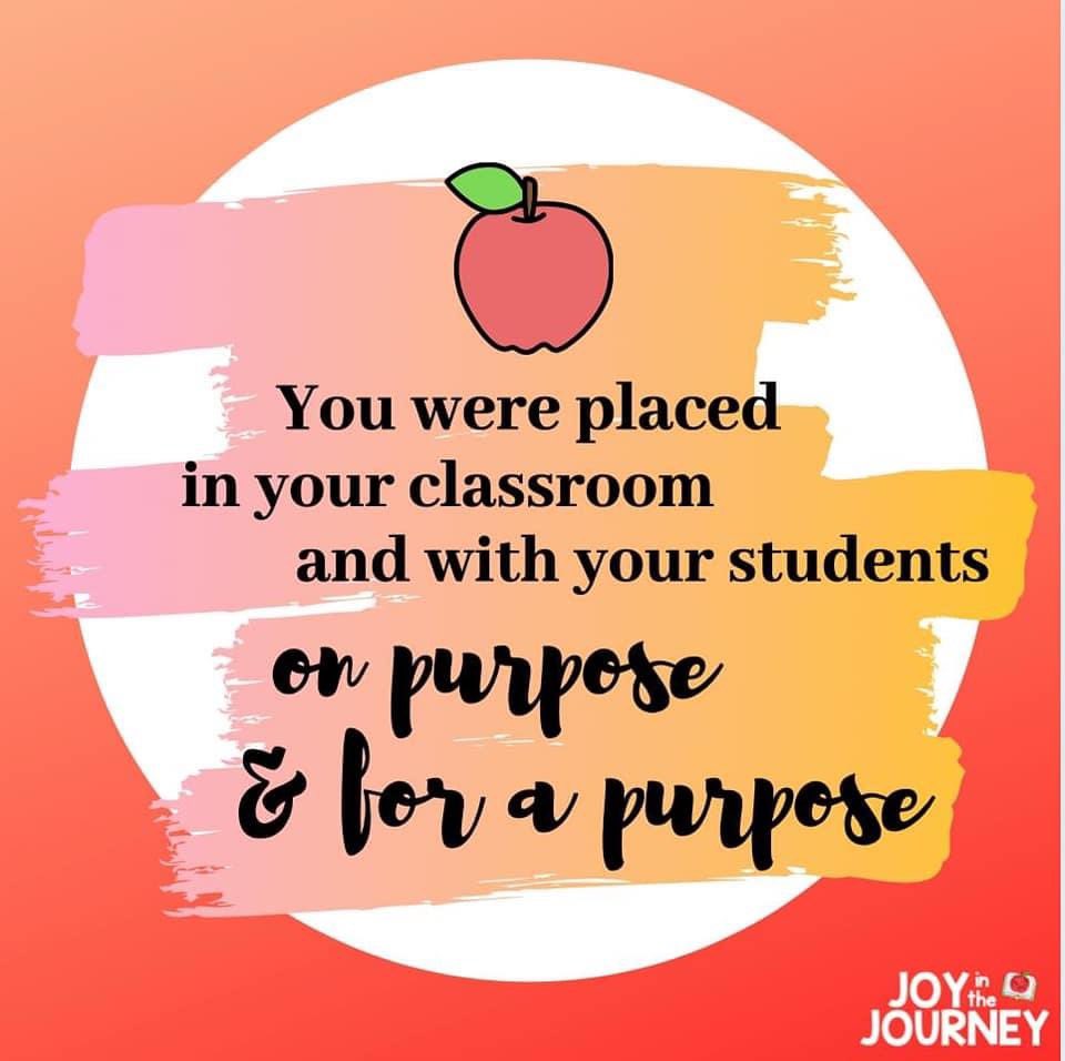 No matter the grade. No matter whether in person or online with students. No matter the changes and challenges this year will throw our way ❤️