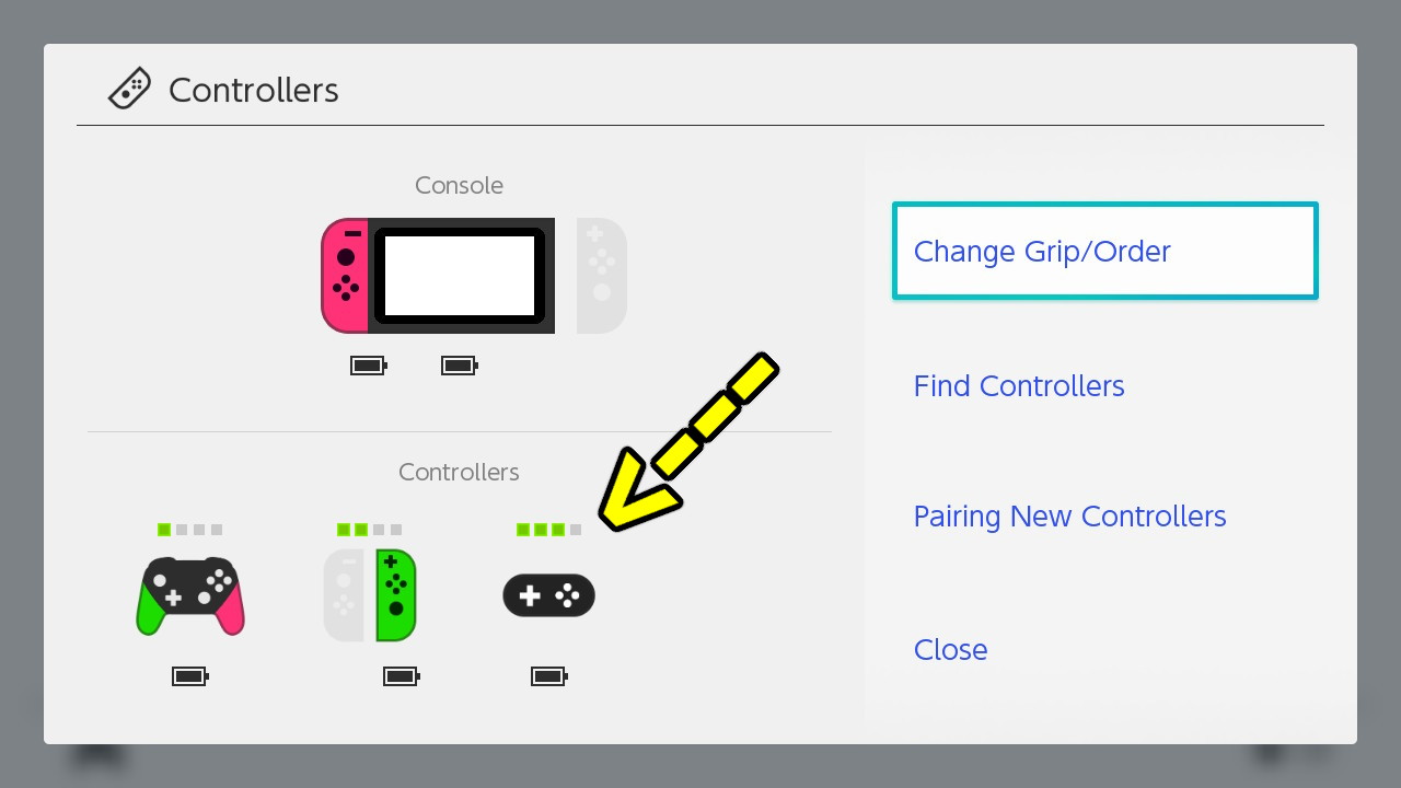 Change grip sales order nintendo switch