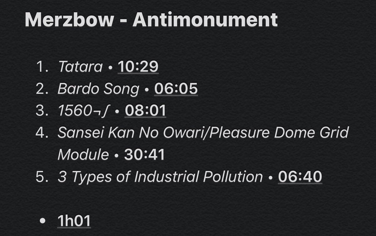 2/107: AntimonumentThis project is very different than the first one because it’s not a harsh noise project. It’s way more industrial and also uses some samples and even drums in the last track. The 4th track is truly a piece of contemporary art in my opinion.