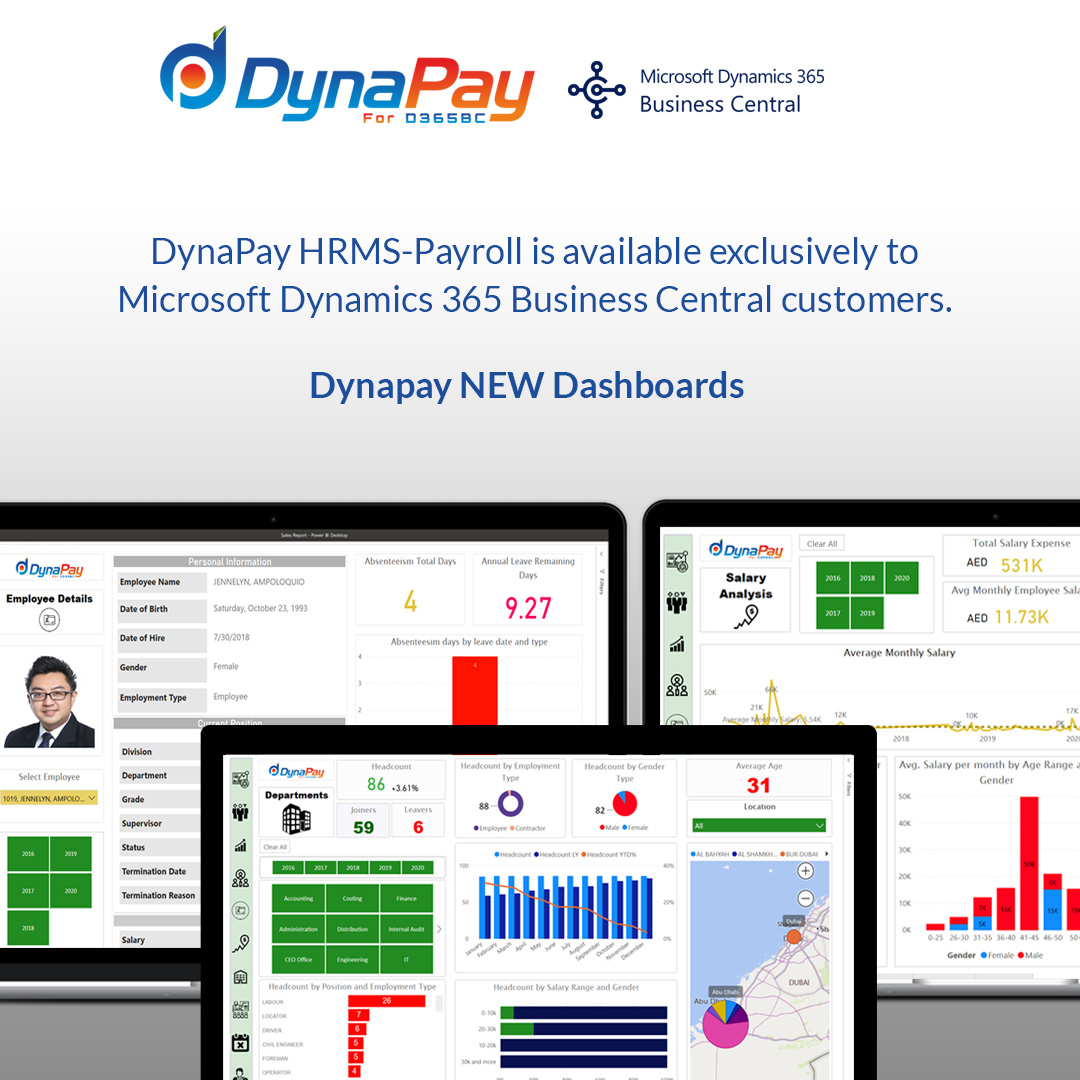 DynamicsBusine2's tweet photo. NEW Dashboards available
NOW in DynaPay Payroll!
#DynaPay #Payroll #HRSoftwares #Microsoft #DynaPayApp
https://t.co/JpilKzCClL https://t.co/GPwKauW3ou