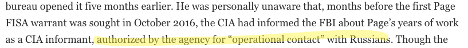 McCarthy keeps twisting the meaning of the CIA term “operational contact,” portraying Page as a CIA “operative” whom the CIA “authorized” to have “operational contact” with Russians & “tasked” him to do so & report back. Is he is feigning ignorance himself or just confused? /7