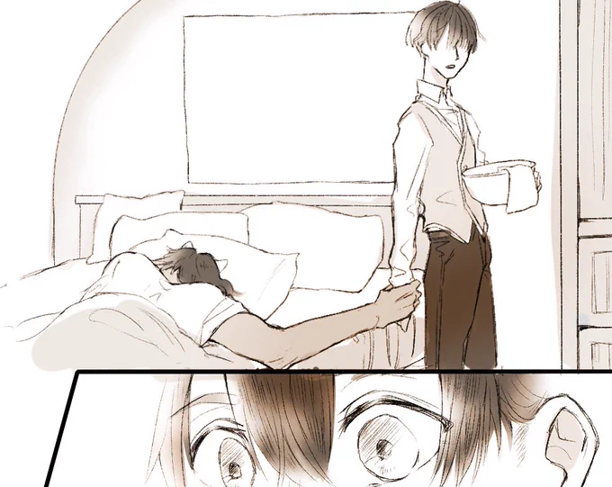 風邪っぴき?さんと監くんのイチャ甘雰囲気漫画描いてるけど、漫画ってどこまで書き込めばよいのかわからんんんんってなる? 