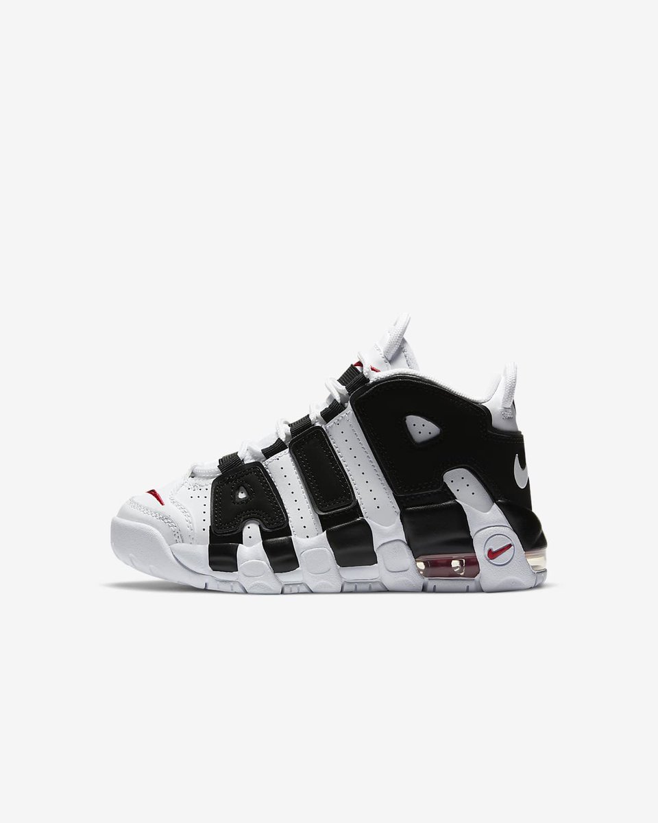 red nike uptempo preschool
