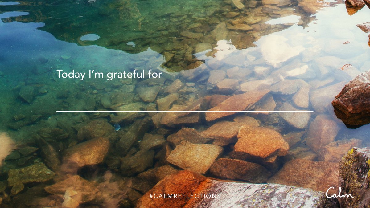 calm's tweet image. Bring a hand to your heart, and breathe warmth into that space. Listen. What is it thankful for today? 💙
