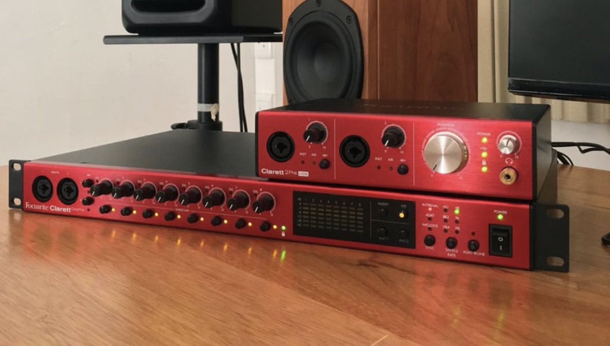 WeAreFocusrite's tweet photo. Ever considered upgrading your Scarlett to a Clarett? 🔴

View the full Clarett range >>> https://t.co/5yie5l8eqT
 
📸 https://t.co/23m6ln9usi Thanks for sharing! #FocusriteClarett

Keep sharing your pictures with us using the #WeAreFocusrite hashtag. https://t.co/CCyIxHZ7Co