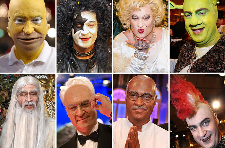 Markus Söder goes all out when dressing up for Fasching (German carnival). You can see him here dressed up as Homer Simpson, Paul Stanley, Marilyn Monroe, Shrek, Gandalf, CSU-politician Edmund Stoiber, Gandhi & a punker