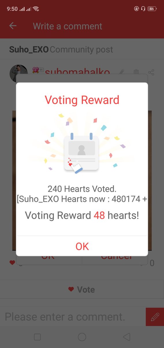 August 25 votings for Suho #Exo #Suho #Junmyeon @weareoneEXO