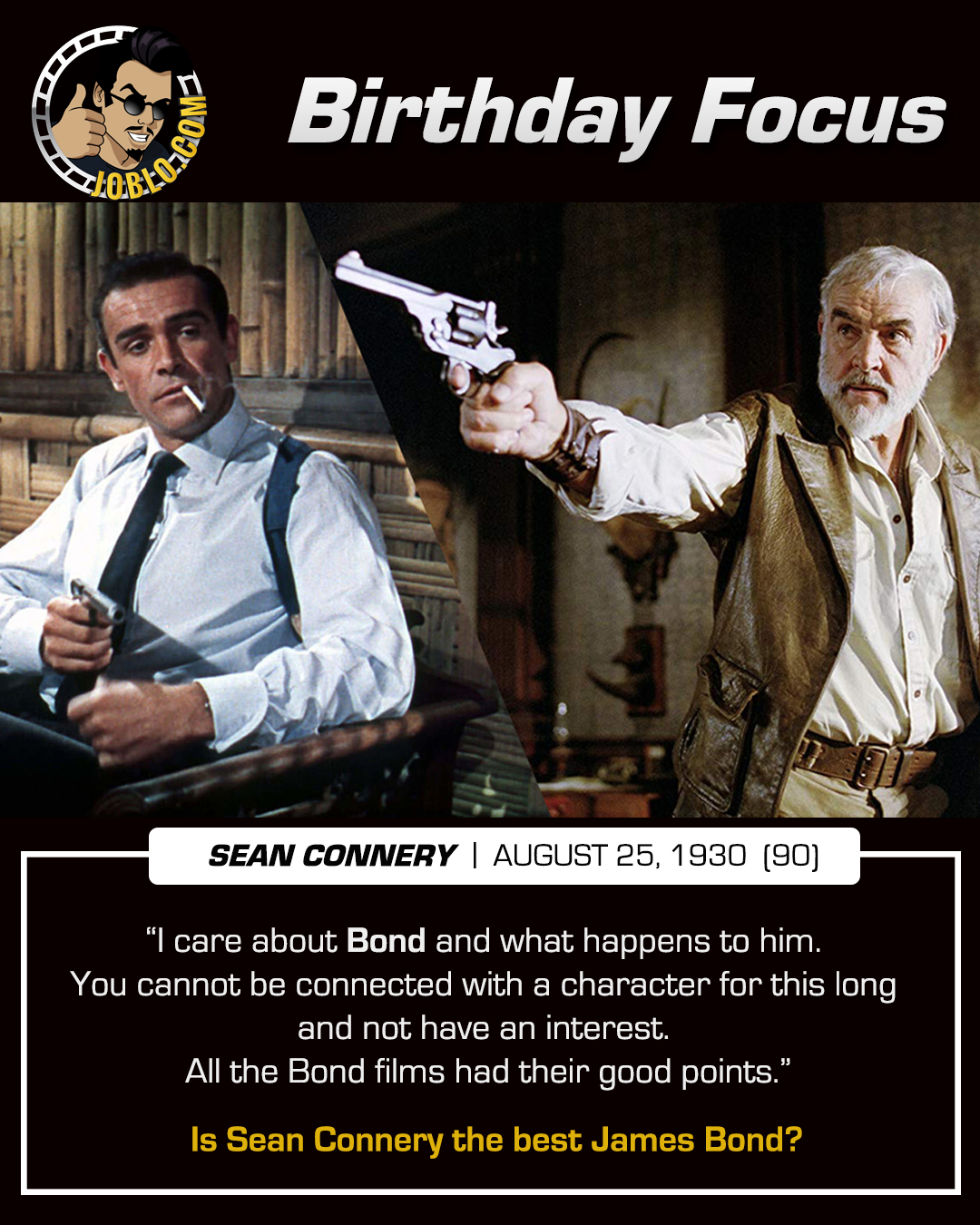 Happy 90th birthday to the great Sean Connery! 
