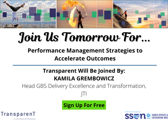 Join Transparent at their Interactive discussion group taking place tomorrow at SSOW Live! Transparent will be joined by Kamila Grembowicz to talk about performance management strategies to accelerate outcomes. #SSOWEEK Sign Up For Free: bit.ly/SSOWLIVE