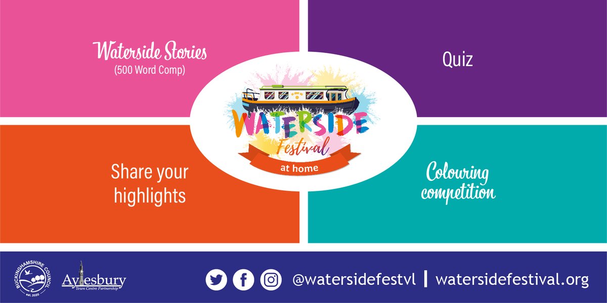 Struggling for some end-of-the-summer holiday activities? Why not try your hand at any of our amazing competitions ⬇️
💡: Waterside Quiz
🎨: Colouring competition 
📚: Waterside Stories – a 500-word challenge 
 📸: Share your highlights! 
Find out more 👉 watersidefestival.org/waterside-fest…