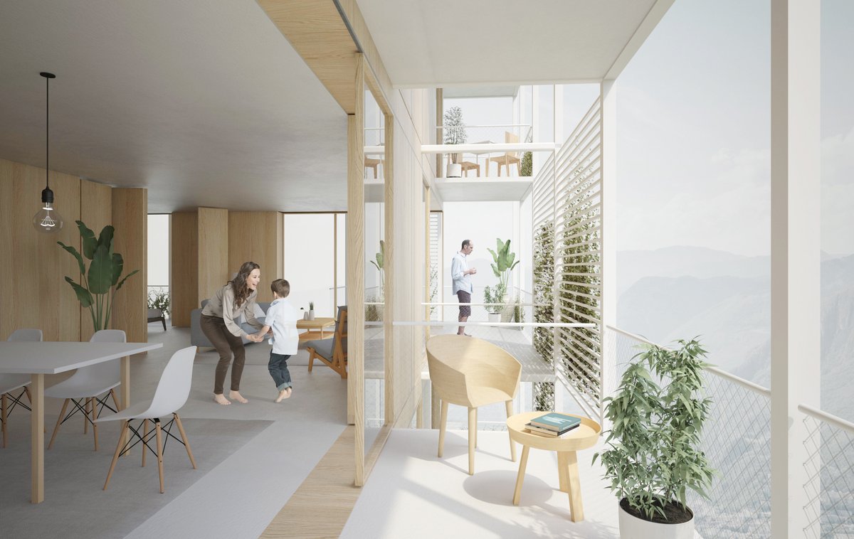 Propuesta para el concurso de 35 viviendas públicas en Bolzano (Italia).

Coautores:
Nicola Corvasce, arquitecto.
Rosa Giacomobello, arquitecta.
Antonio Digiulio, ingeniero.

Colaborador:
Concept Views