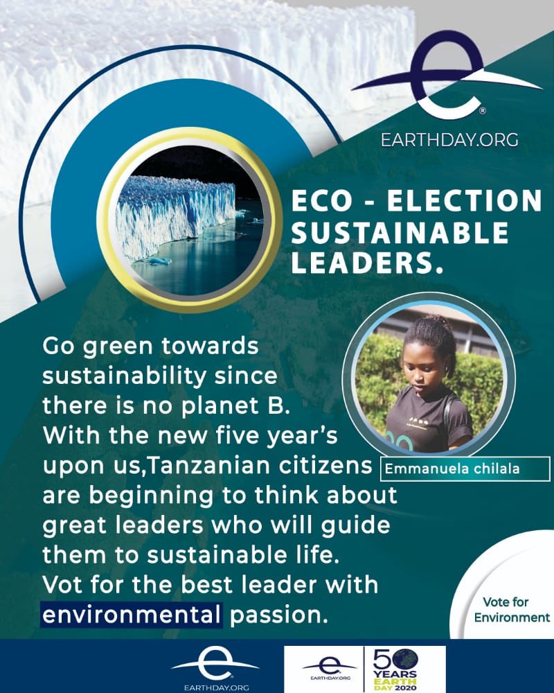 Vote Eco-Logically. Vote for sustainable policies. Vote for Environmental friendly policies. Vote for the #Earth. @EarthDayNetwork