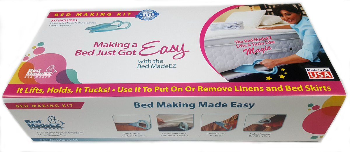CkiSolutions's tweet photo. Have you tried our Bed MadeEZ Mattress Lifter? 
.
.
.
Take the pain out of bed making with this OSHA recommended tool that eliminates strain. It lifts and holds any mattress and can be used to tuck in sheets. 
.
.
.
Try this tool today!
.
.
.
https://t.co/5DL8OEsenp https://t.co/r5BC4ThaQm