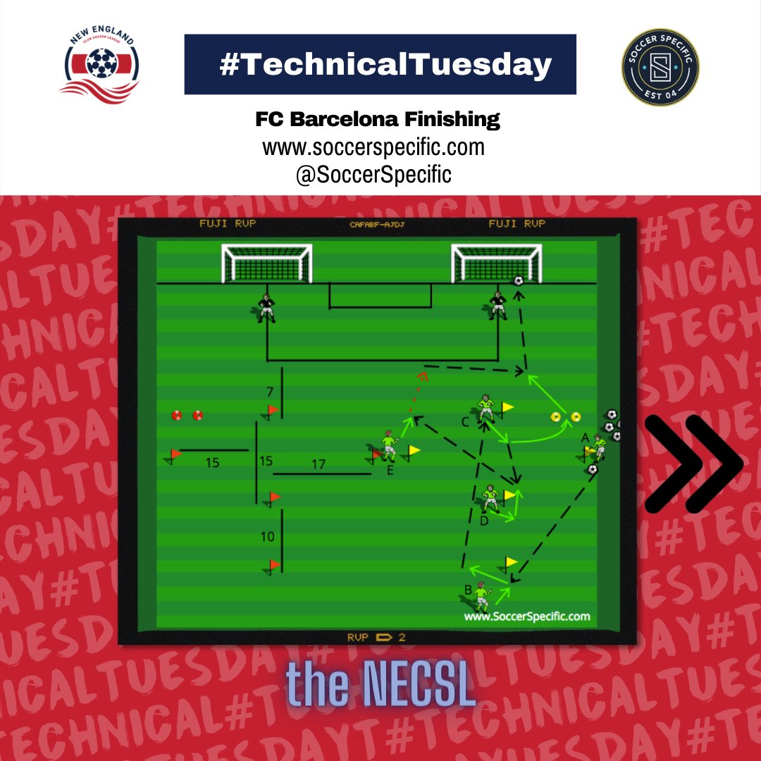 thenecsl's tweet photo. This finishing activity was observed by @SoccerSpecific staff in Barcelona while watching the FC Barcelona youth teams train at their training facility.
#theNECSL #soccerspecific #OurCorner #TechnicalTuesday https://t.co/tdaIuZxxma