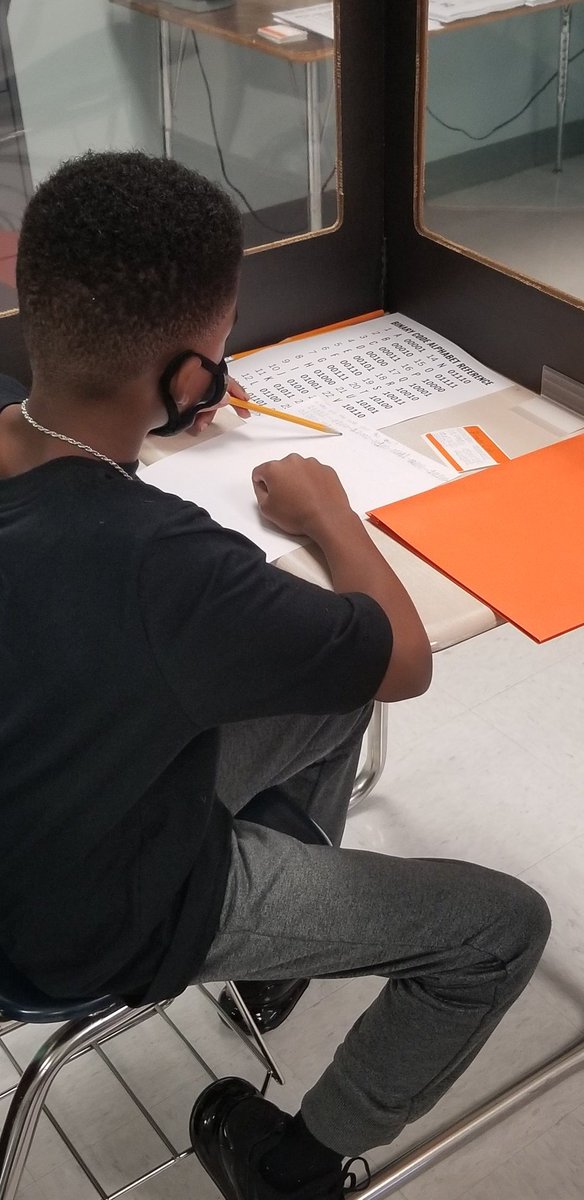 wmjackson's tweet image. Students learning binary coding #binarycoding to start a dialogue on how computers think and not all coding is the same. Building a foundation of knowledge!!