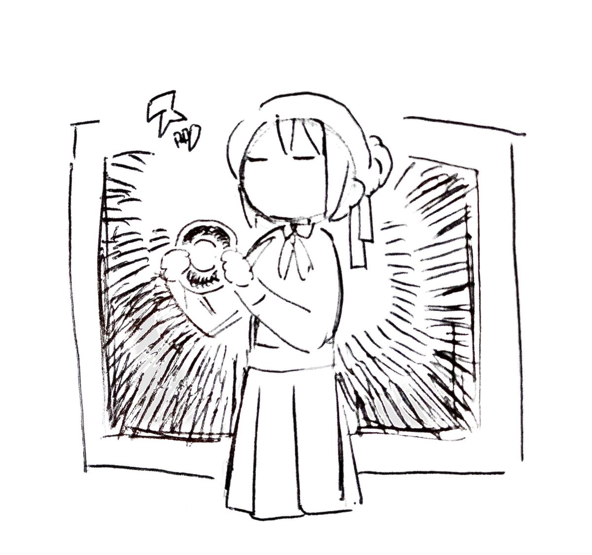 ドーナツを食べようとするセイバー
#Fate 