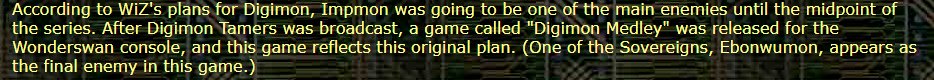 According to Konaka, the game was made with the original plan of Digimon Tamers, so maybe this was made before the decision to make the connection of Tamers and Adventure only subtle was made.