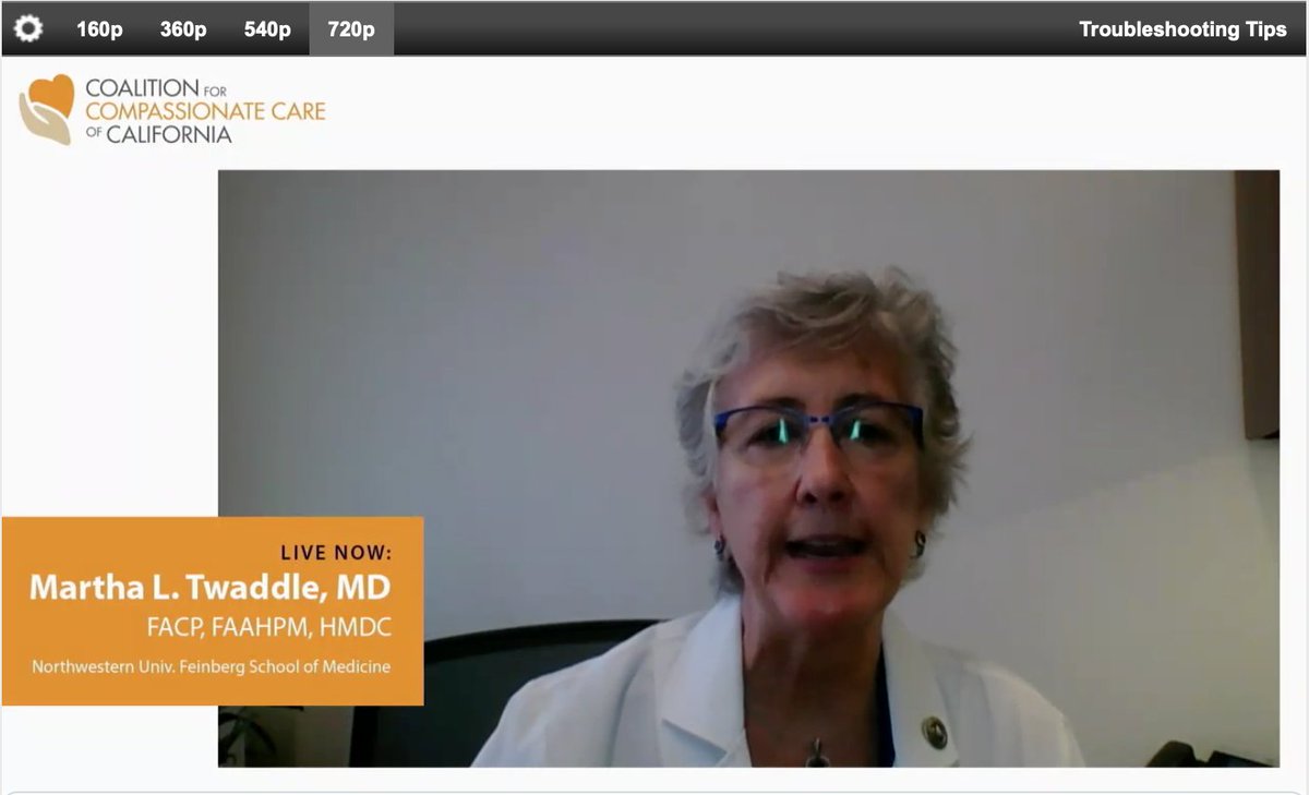 CoalitionCCC's tweet photo. Keynote speaker Dr. Martha Twaddle, Northwestern University Feinberg School of Medicine presents "Creating a Vital Continuum for the Seriously: Ill Identifying and Developing Community Partnerships, Even During a Pandemic" at SUMMIT 2020. #EOL #HPM #palliative #ccccsummit20 https://t.co/Y4YxYe2Lqb