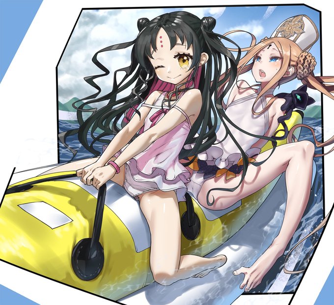 殺生院リリィとアビー #FGO #殺生院リリィ #アビゲイル・ウィリアムズ(水着) https://t.co/zGIVGFOpib 