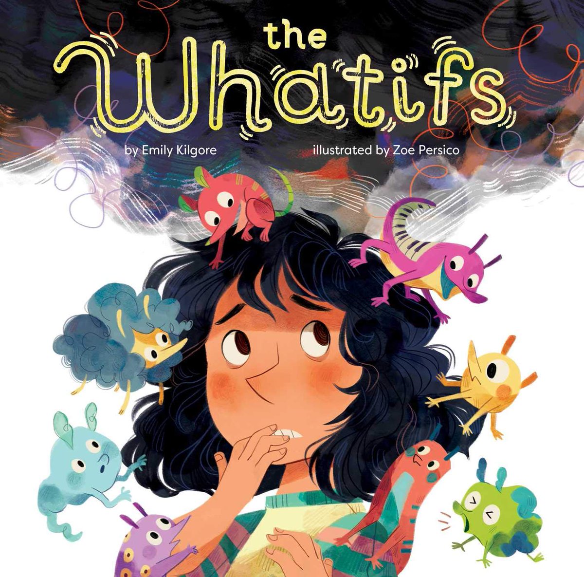 THE WHATIFS by  @EmilySkeie, illustrated by  @zoepersicoart is officially out in the world today!!! This story is about a girl plagued with Whatif questions: What if my dog runs away?What if I forget my homework?What if the sun stops shining?What if my crayon breaks?