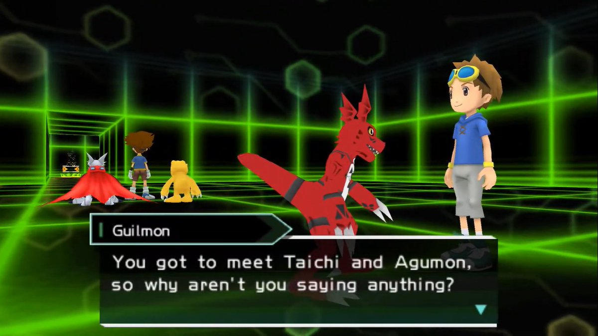 However, in the truth Takato really know who Taichi and Agumon are, making reference of how "Digimon" is a famous product in his home world.