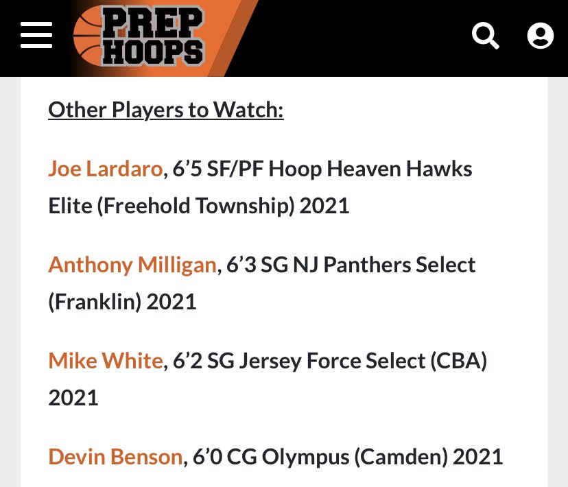<a href="/Kp3_11/">Keith Palek</a> (Keith Palek) and <a href="/10devinbenson/">Devin Benson</a> (Devin Benson) were recognized by <a href="/PrepHoops_NJ/">Prep Hoops New Jersey</a> <a href="/the_JEMurphy/">Joe Murphy</a> as 2 of the top performers from Sunday’s action and rightfully so! Keith displayed his versatility as he played the 5 both ways for us that day. Usually plays 2-4.