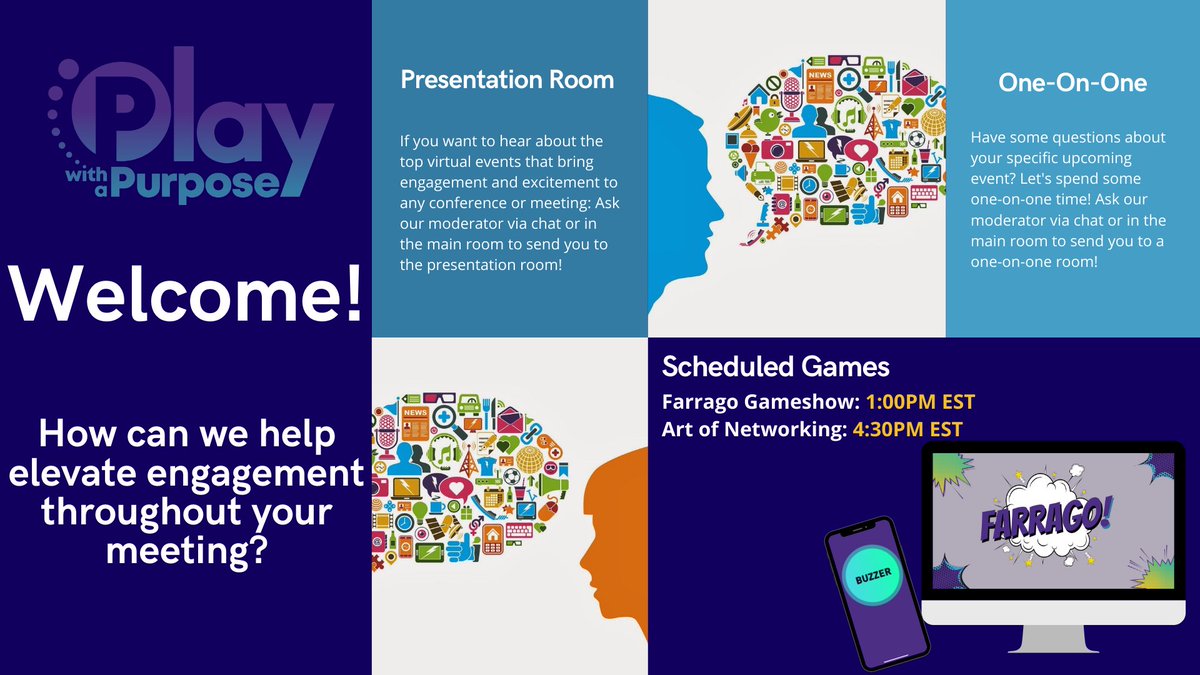 The PLAY team is hanging out in our Virtual booth at #CventCONNECT come stop by and say hey!