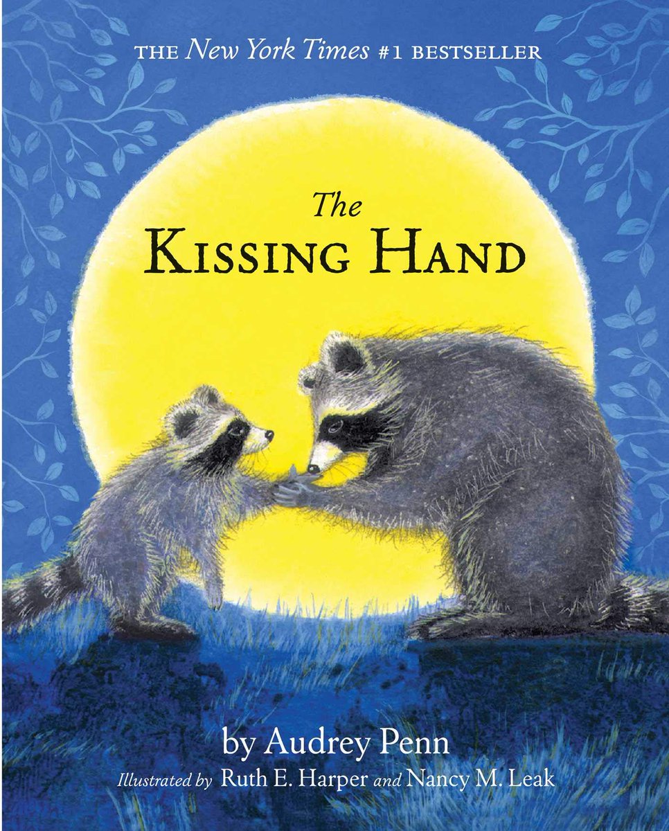 Her query time traveled me back to childhood. I was a *very* anxious kid, and my mom would read me THE KISSING HAND on the night before a big day or event that she knew I was nervous about. She would draw a little heart on the palm of my hand to remind me of the book. 