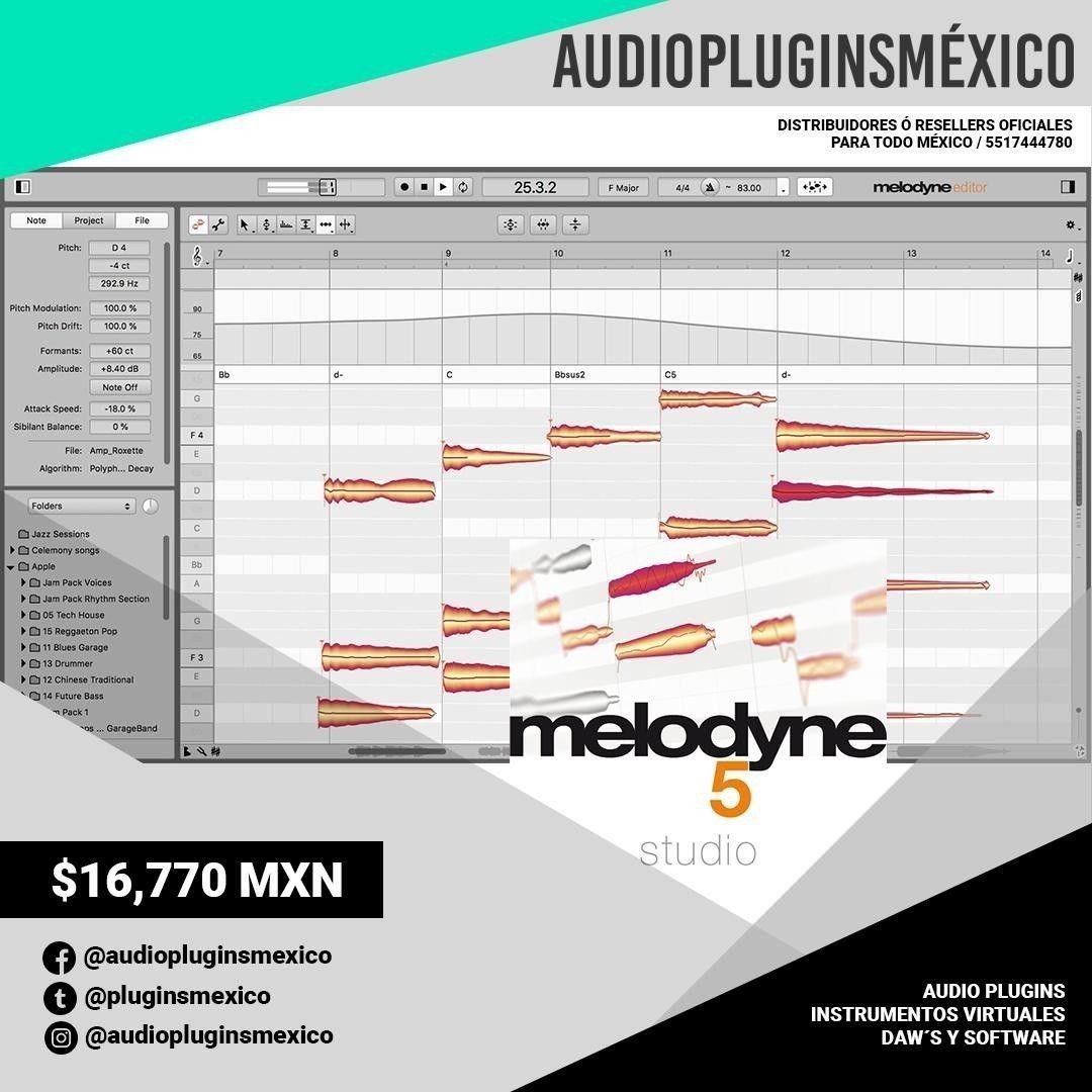 PluginsMexico's tweet photo. Melodyne 5 ya con nosotros, no compres piratería, compra original. Vive, Sueña, Crea y Respira Música.
https://t.co/MrKdaNNBY6 #Digital #Mexico #proaudio #VST #Daw #Musica #DJ #ediciondeaudio #plugin @ModrMxTechShop @SinteMexico @PluginsMexico @Celemony https://t.co/qO2qoZs6m8