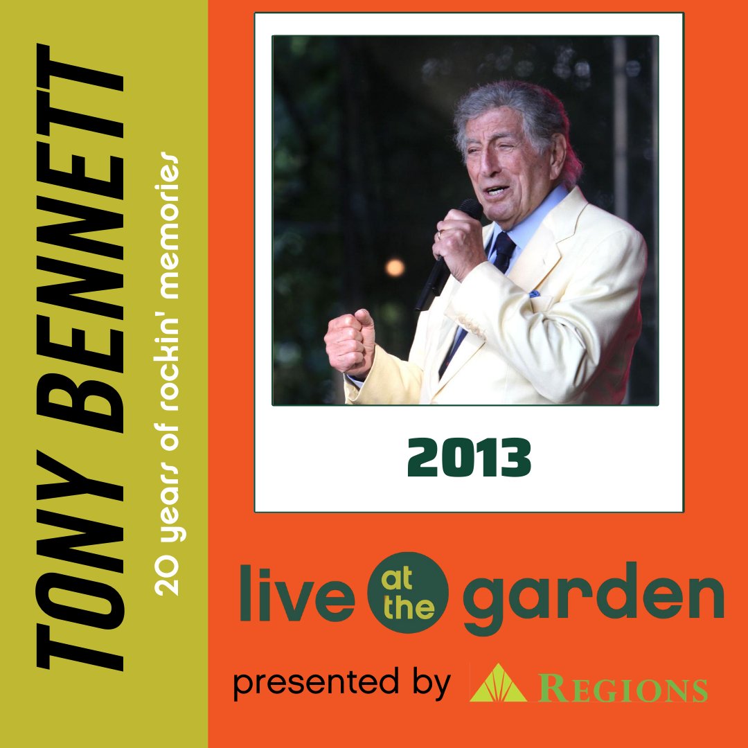 Live at the Garden (@liveatthegarden) on Twitter photo Initially scheduled for a Saturday night in June of 2013, severe weather hit, and the show was able to take place the next night. It was a beautiful Sunday in the Garden! The weather was cool, and the hits were hot. <a href="/itstonybennett/">Tony Bennett</a> was one we will never forget! <a href="/askRegions/">Regions Bank</a> Initially scheduled for a Saturday night in June of 2013, severe weather hit, and the show was able to take place the next night. It was a beautiful Sunday in the Garden! The weather was cool, and the hits were hot. <a href="/itstonybennett/">Tony Bennett</a> was one we will never forget! <a href="/askRegions/">Regions Bank</a>