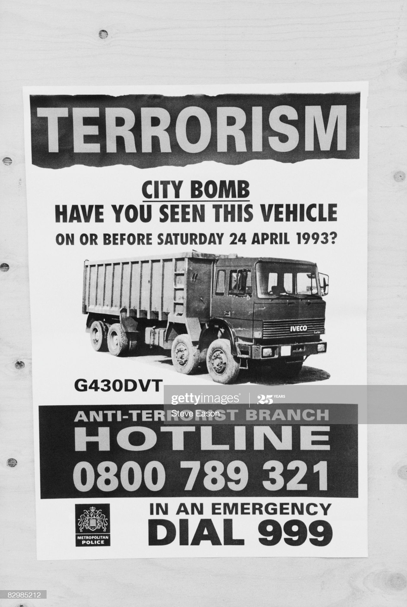 To make the case why ALL the "official" stories are WRONG it is sufficient to examine just one - Bishopsgate - in which reportedly a 1 tonne ANFO bomb smuggled into England was placed in this stolen Iveco tipper truck disguised under a layer of tarmac17/ https://en.wikipedia.org/wiki/1993_Bishopsgate_bombing