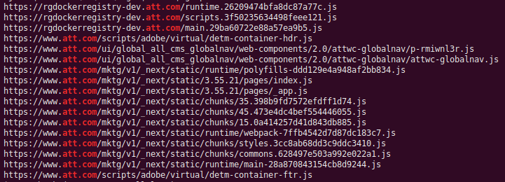 ./github-subdomains.py -t APIKEY -d att.com | httpx -silent | xargs -I@ -P20 sh -c 'gospider -a -s "@" -d 2' | grep -Eo "(http|https)://[^/\"].*.js+" | sed "s#\] \- #\n#g" | anew | grep "att.com"

github.com/gwen001/github…

@b51b5b43 <a href="/stokfredrik/">STÖK ✌️</a>
