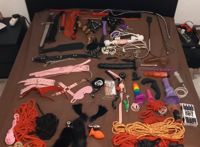 Finally got around to taking a picture of all of me and my GF's gear. What would you like to have used<a href="/tag/dominatrix"class="tags"><span>#dominatrix</span></a><a href="/tag/nsfw"class="tags"><span>#nsfw</span></a><a href="/tag/tgirl"class="tags"><span>#tgirl</span></a><a href="/tag/ts"class="tags"><span>#ts</span></a><a href="/tag/tg"class="tags"><span>#tg</span></a><a href="/tag/nakedunderm"class="tags"><span>#nakedunderm</span></a>