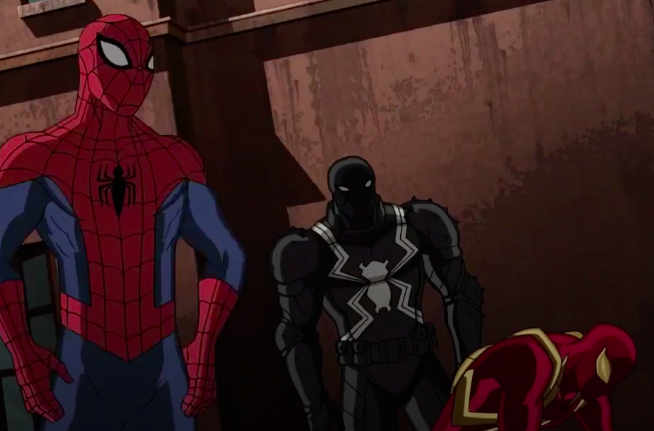 Season 4, Episode 1, “Hydra Attacks: Part 1” - Flash, as Agent Venom, helps Spider-Man and Iron Spider defeat Doc Ock. He also fights alongside his fellow heroes as they take on Hydra!