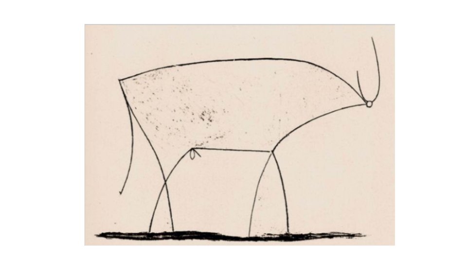 6/ By the final print, Picasso's bull is completely abstracted as a few simple lines.